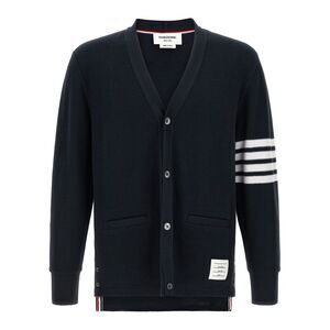 Thom Browne Blue Cotton Men's Cardigan